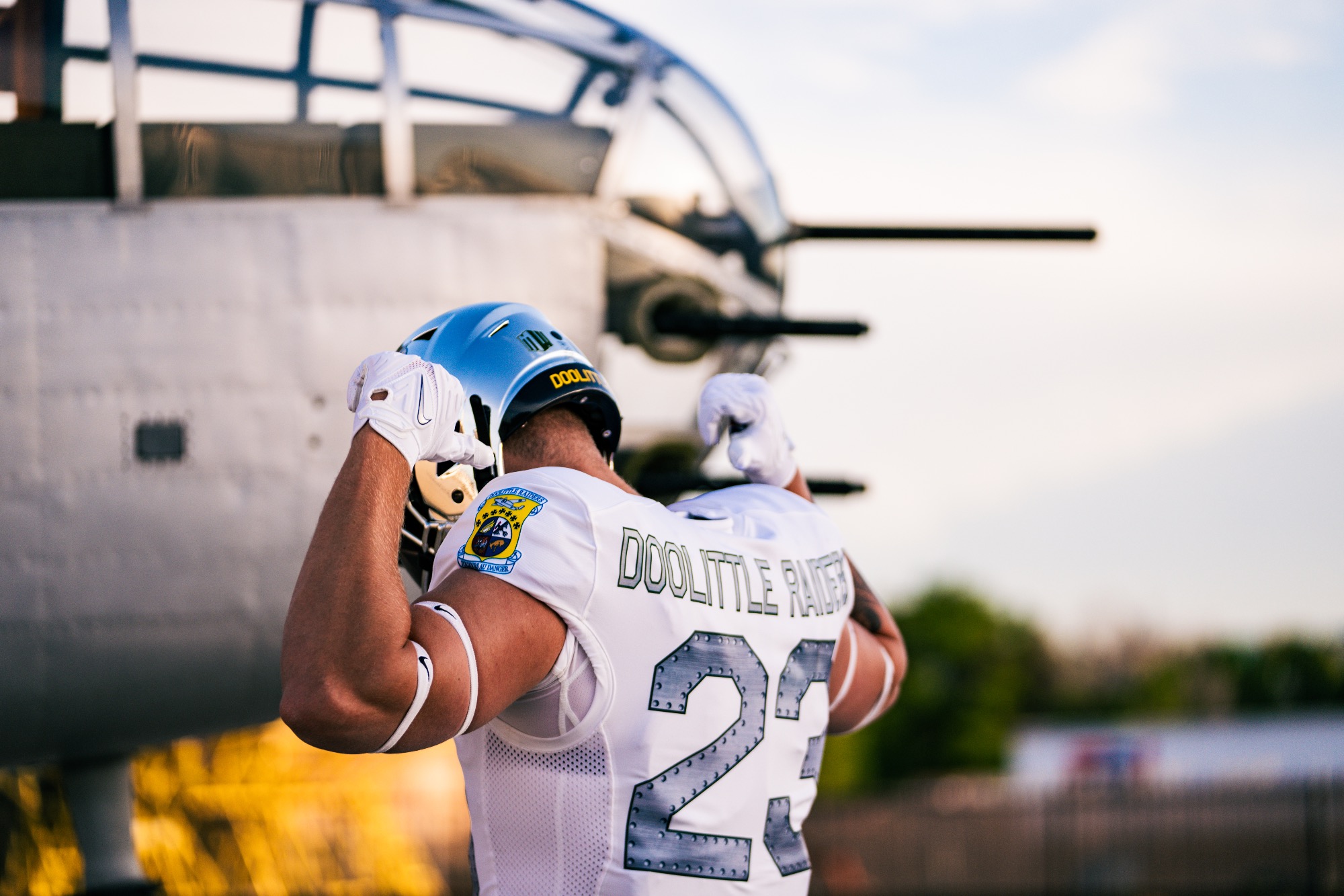 Air Force Falcons Team-Issued #32 Gray Jersey with Blue Collar