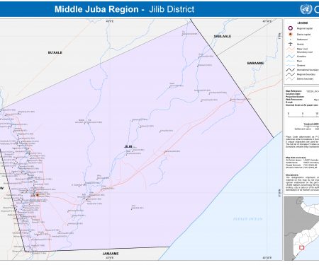 UNOCHA Middle Juba Jilib Somalia map