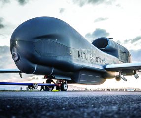 First NATO AGS remotely piloted aircraft ferries to Main Operating Base in Italy