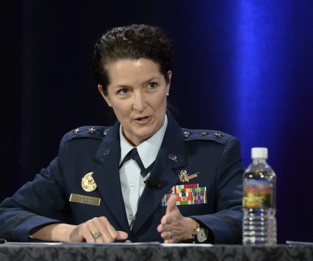 Maj. Gen. Nina Armagno at Space Symposium