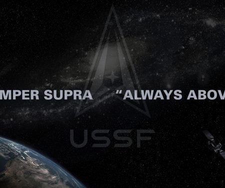 Space Force logo and motto