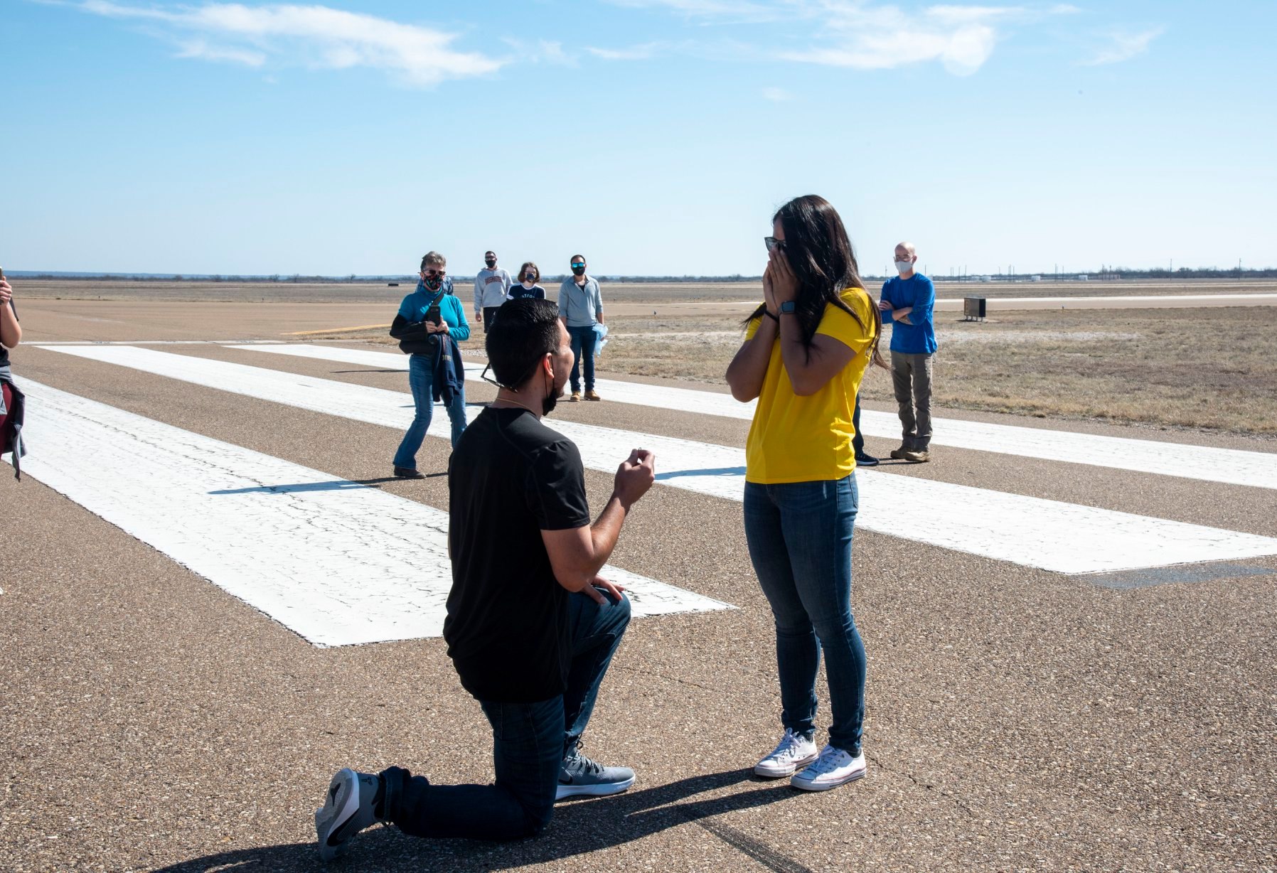 USAF Engineer Pops the Question During FOD Walk at Laughlin