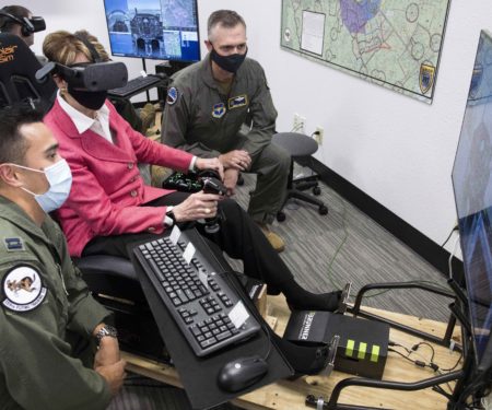 Air Force top officials visit JBSA missions for first combined trip