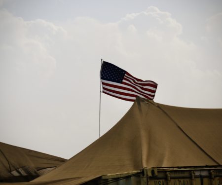 Flag flying at Al-Asad