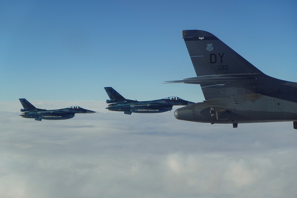 Dyess B-1Bs Fly 30-Hour Mission in Exercise With Japanese F-16s