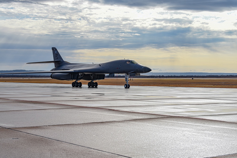 B-1 Bomber Catches Fire on Flight Line at Dyess