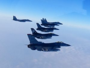 After N. Korea Missile Test, USAF B-1s, F-16s Fly In Allied Show Of ...