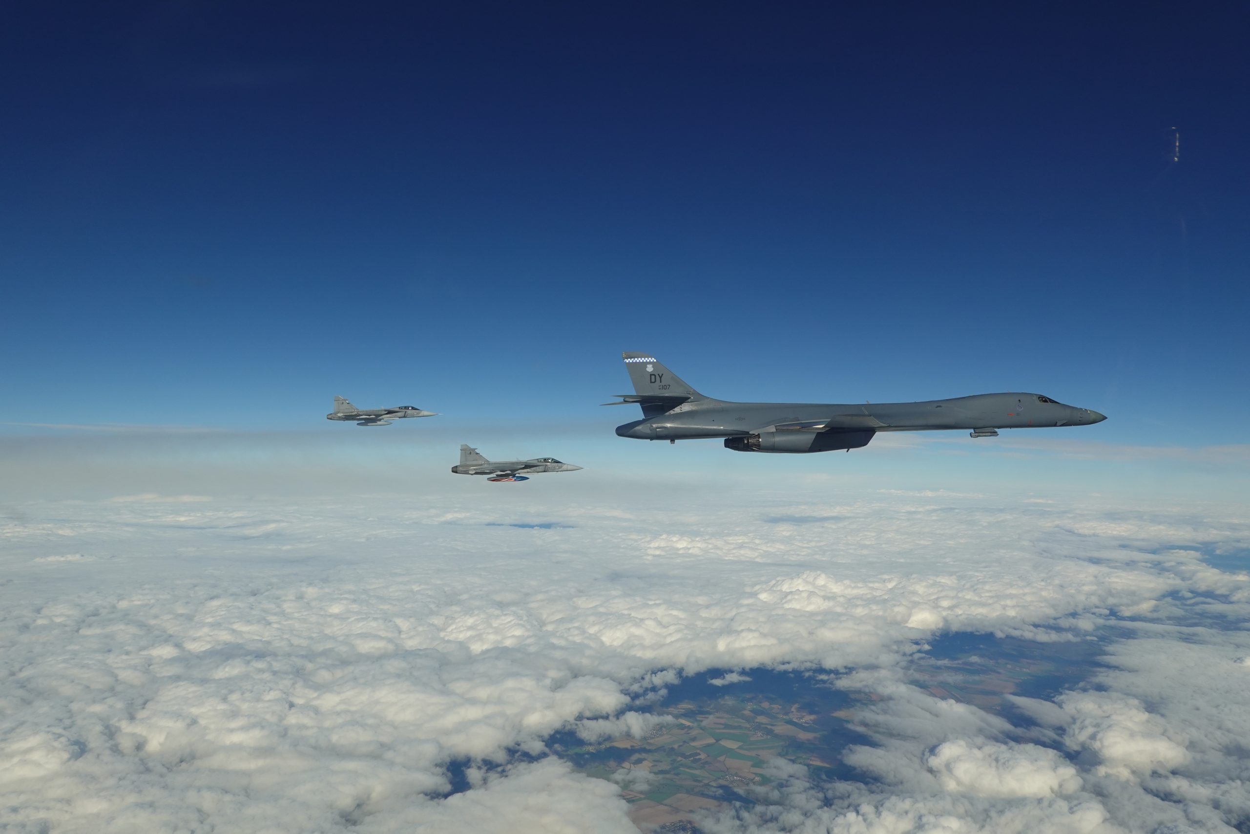 B-1 and B-52 Bombers Crisscross Europe, Integrating with NATO Allies