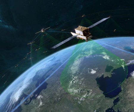 An artist’s rendering of Northrop Grumman’s Tranche 2 Transport Layer satellites on orbit. Space Development Agency announced October 30 it had awarded Northrop Grumman 38 satellites as part of its Tranche 2 Transport Layer Alpha program. Artist Rendering (Credit: Northrop Grumman)