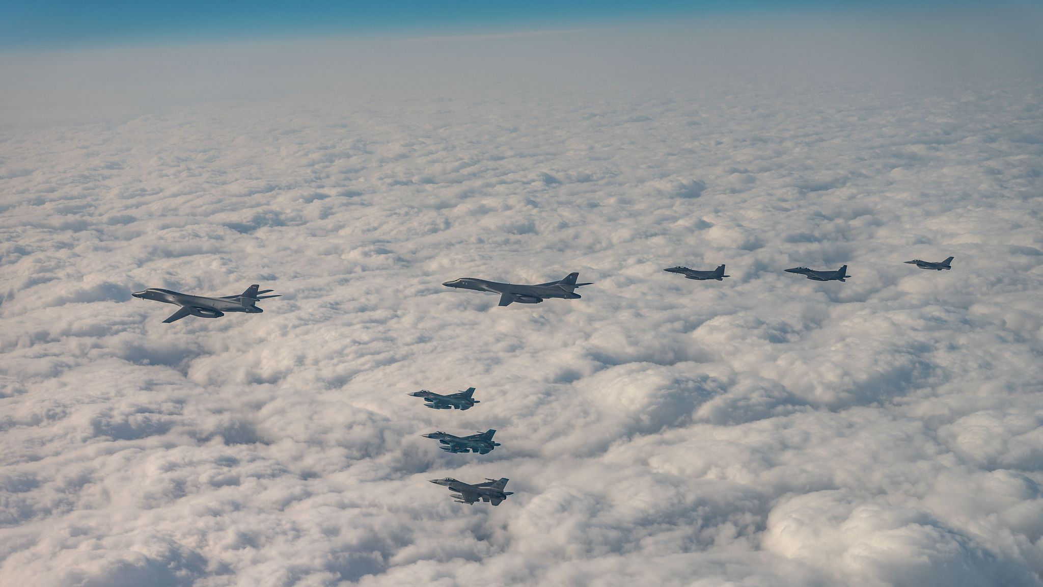 B-1 Bombers Fly in Second Trilateral Exercise with Japan and S Korea