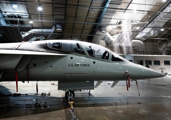 Air Force T-7 Trainer Jet Chills Out at McKinley Climate Test Lab