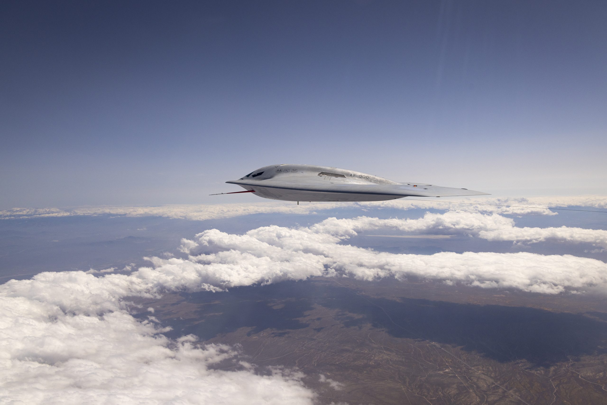 Air Force Releases First Official Photos of B-21 in Flight