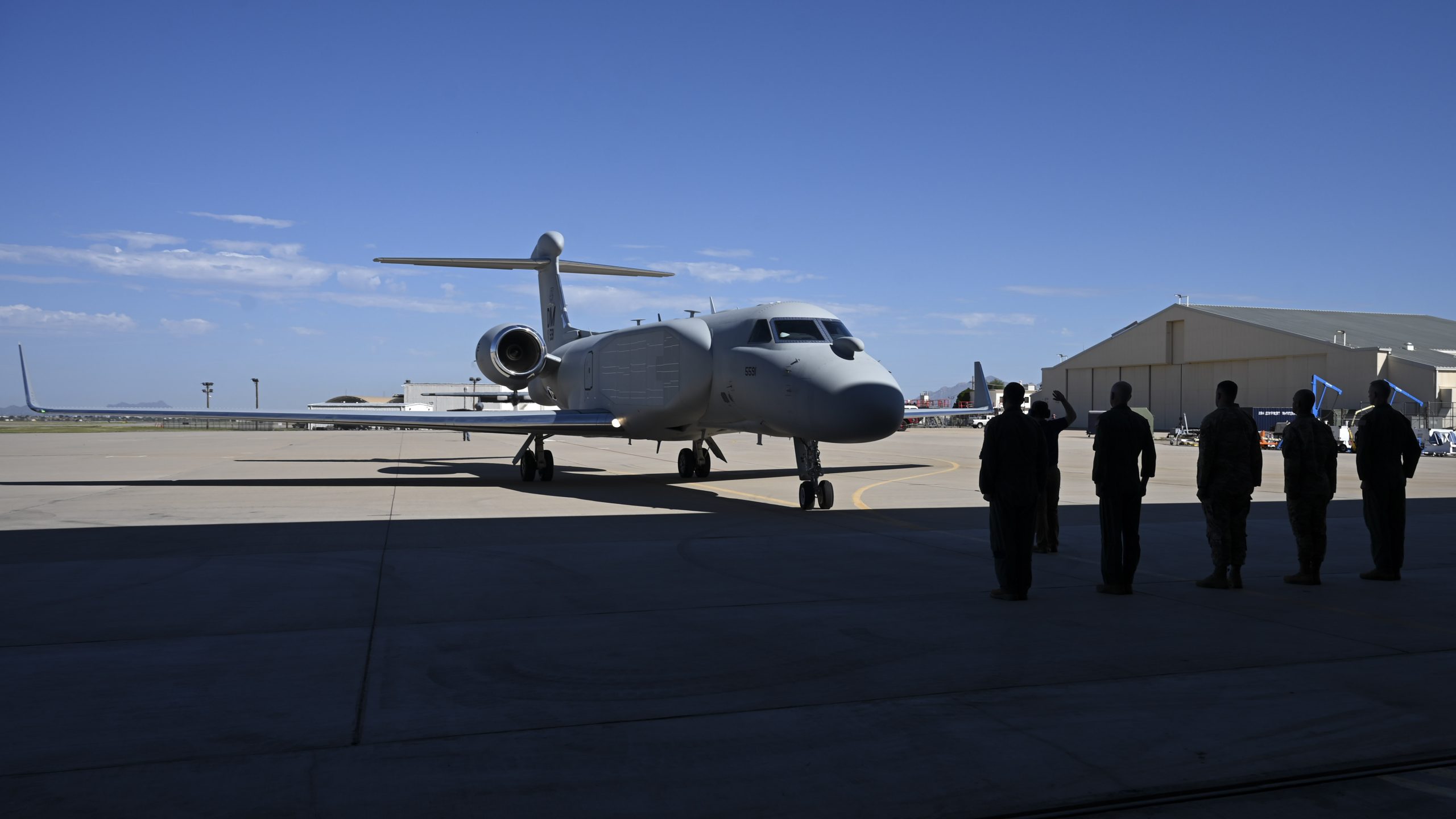 Air Force Delivers Its First EA-37 Electronic Attack Aircraft to Home Base