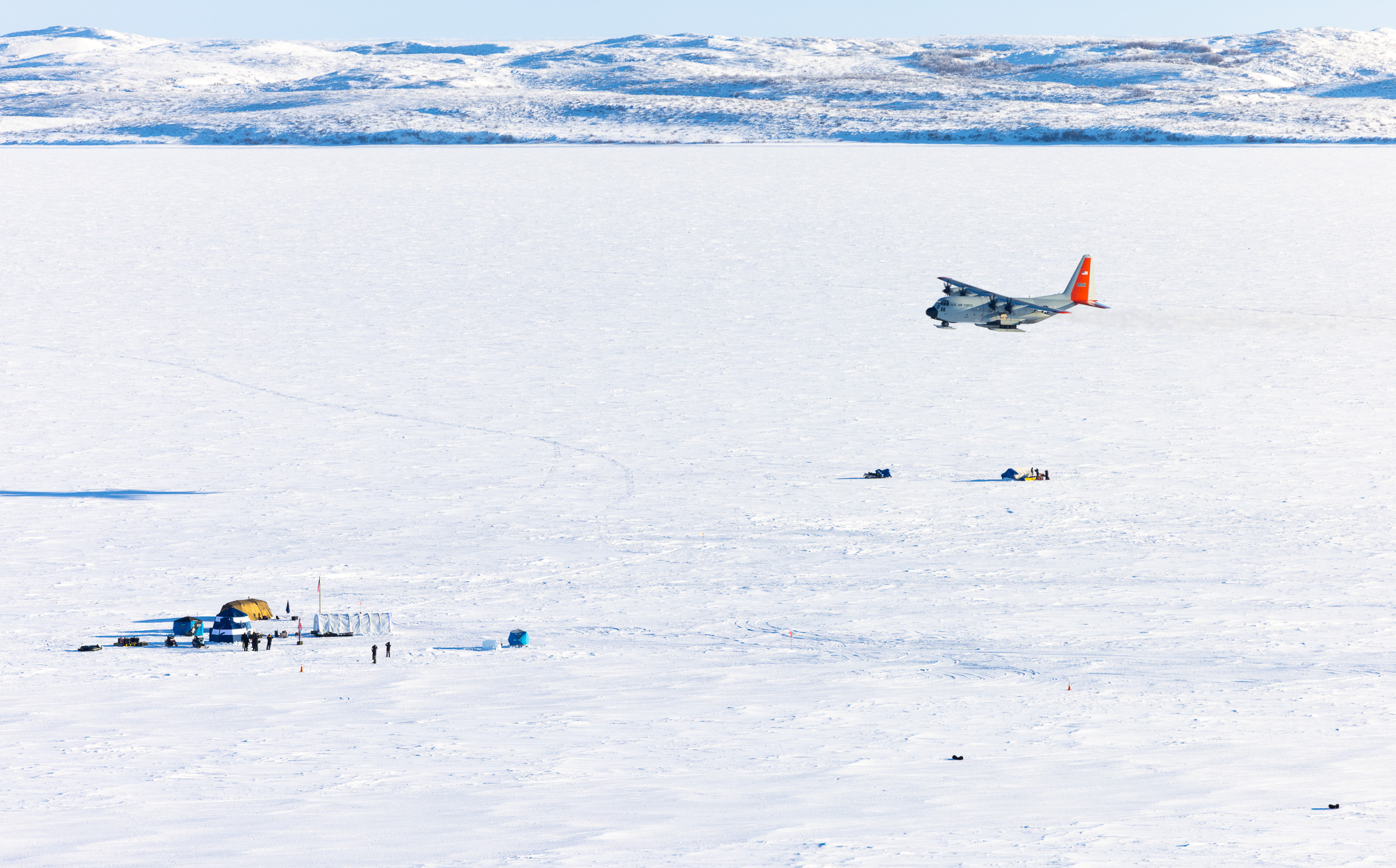 LC-130 ‘Skibird’ Lands on Freshwater Ice as Air Force Prepares for More Arctic Operations